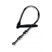 Серебристый уретральный плаг-бусины TOYFA Metal с мягким фиксириющим кольцом - ToyFa - купить с доставкой в Стерлитамаке