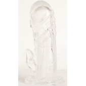 Прозрачная гелевая насадка с клиторальным отростком - 13 см. - Toyfa Basic - в Стерлитамаке купить с доставкой