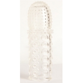 Прозрачная закрытая гелевая насадка - 13,5 см. - Toyfa Basic - в Стерлитамаке купить с доставкой