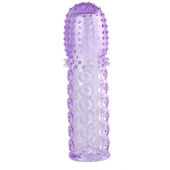 Насадка гелевая фиолетовая с точками, шипами и наплывами - 13,5 см. - Toyfa Basic - в Стерлитамаке купить с доставкой