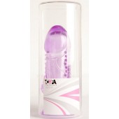 Фиолетовая гелевая насадка с шипами - 13 см. - Toyfa Basic - в Стерлитамаке купить с доставкой