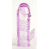 Фиолетовая насадка с коготком и шипами - 13 см. - Toyfa Basic - в Стерлитамаке купить с доставкой