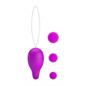 Лиловое вагинальное яйцо с утяжеляющими шариками Kegel Ball - Baile в Стерлитамаке Лиловое вагинальное яйцо с утяжеляющими шариками Kegel Ball - Baile