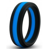 Черно-синее эрекционное кольцо Silicone Go Pro Cock Ring - Blush Novelties - в Стерлитамаке купить с доставкой