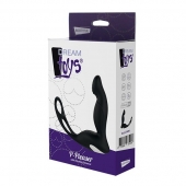 Черный вибромассажер простаты P-PLEASER W ERECTION ENHANCE - Dream Toys - в Стерлитамаке купить с доставкой