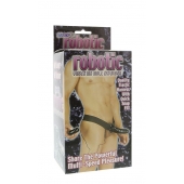 Мужской фаллопротез с вибрацией ROBOTIC MALE STRAP-ON BLACK - 17 см. - Seven Creations - купить с доставкой в Стерлитамаке