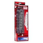 Прозразная закрытая насадка на пенис с поддержкой мошонки Clearly Ample Penis Enhancer - 22 см. - XR Brands - в Стерлитамаке купить с доставкой