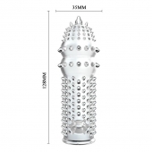 Закрытая прозрачная насадка Crystal sleeve - 14,2 см. - Erowoman-Eroman - в Стерлитамаке купить с доставкой