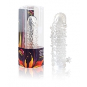 Закрытая прозрачная рельефная насадка Crystal sleeve - 13 см. - Erowoman-Eroman - в Стерлитамаке купить с доставкой