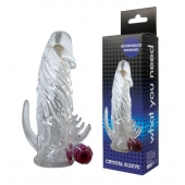 Закрытая прозрачная вибронасадка на пенис Crystal Sleeve Vibe - Erowoman-Eroman - в Стерлитамаке купить с доставкой