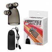 Дымчатая насадка-мастурбатор с вибрацией Vibrating Crystal Cap II - Baile - в Стерлитамаке купить с доставкой