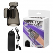 Дымчатая насадка-мастурбатор с вибрацией Vibrating Crystal Cap III - Baile - в Стерлитамаке купить с доставкой