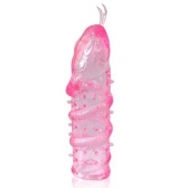 Закрытая рельефная насадка Crystal sleeve snakes в виде змеи с усиками - 14 см. - Erowoman-Eroman - в Стерлитамаке купить с доставкой