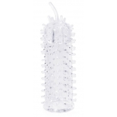 Закрытая рельефная насадка Crystal sleeve с усиками - 12 см. - Erowoman-Eroman - в Стерлитамаке купить с доставкой