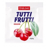 Пробник гель-смазки Tutti-frutti с вишнёвым вкусом - 4 гр. - Биоритм - купить с доставкой в Стерлитамаке