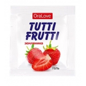 Пробник гель-смазки Tutti-frutti с земляничным вкусом - 4 гр. - Биоритм - купить с доставкой в Стерлитамаке