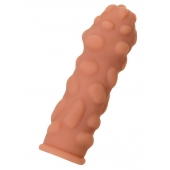 Телесная реалистичная насадка KOKOS Extreme Sleeve 11 с дополнительной стимуляцией - 12,7 см. - KOKOS - в Стерлитамаке купить с доставкой
