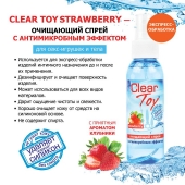 Очищающий спрей для игрушек CLEAR TOY Strawberry - 100 мл. - Биоритм - купить с доставкой в Стерлитамаке