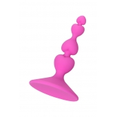 Розовая силиконовая анальная пробка Loverty - 8 см. - ToyFa
