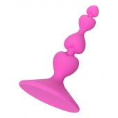 Розовая силиконовая анальная пробка Loverty - 8 см. - ToyFa