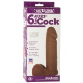 Насадка-мулат для трусиков Vac-U-Lock 6  ULTRASKYN Cock - 17,3 см. - Doc Johnson - купить с доставкой в Стерлитамаке