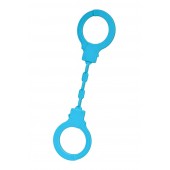 Голубые силиконовые наручники A-Toys без ключа - A-toys - купить с доставкой в Стерлитамаке