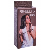 Коричневые кожаные наручники Maya - Rebelts - купить с доставкой в Стерлитамаке