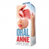 Телесный мастурбатор-ротик с язычком Oral Anne - Blush Novelties - в Стерлитамаке купить с доставкой