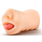 Телесный мастурбатор-ротик с язычком Oral Anne - Blush Novelties - в Стерлитамаке купить с доставкой