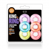 Набор из 6 эрекционных колец King of the Ring - Blush Novelties - в Стерлитамаке купить с доставкой