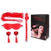 Пикантный набор БДСМ из 4 предметов в красном цвете - Notabu - купить с доставкой в Стерлитамаке