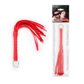 Красная плеть с рукоятью в оплетке - 28 см. - Notabu - купить с доставкой в Стерлитамаке