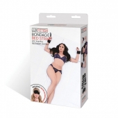 Чёрные манжеты для фиксации на кровати Bondage Bed Strap - Lux Fetish - купить с доставкой в Стерлитамаке