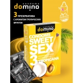 Презервативы для орального секса DOMINO Sweet Sex с ароматом тропических фруктов - 3 шт. - Domino - купить с доставкой в Стерлитамаке