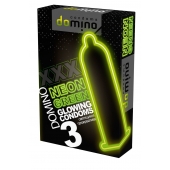 Презервативы DOMINO Neon Green со светящимся в темноте кончиком - 3 шт. - Domino - купить с доставкой в Стерлитамаке