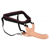 Силиконовый полый страпон на ремнях Silicone Strap-on - 16 см. - Orion - купить с доставкой в Стерлитамаке
