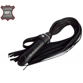 Черная плеть  Ковбой  с ручкой-фаллосом - 55 см. - Sitabella - купить с доставкой в Стерлитамаке