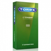 Текстурированные презервативы Torex  С точками  - 12 шт. - Torex - купить с доставкой в Стерлитамаке