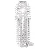 Закрытая прозрачная насадка на пенис с шипиками Nubby Sleeve - 14,5 см. - Chisa - в Стерлитамаке купить с доставкой