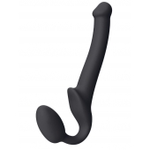 Черный безремневой страпон Silicone Bendable Strap-On S - Strap-on-me - купить с доставкой в Стерлитамаке