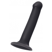 Черный фаллос на присоске Silicone Bendable Dildo M - 18 см. - Strap-on-me - купить с доставкой в Стерлитамаке