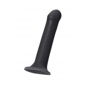 Черный фаллос на присоске Silicone Bendable Dildo L - 19 см. - Strap-on-me - купить с доставкой в Стерлитамаке