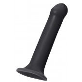 Черный фаллос на присоске Silicone Bendable Dildo L - 19 см. - Strap-on-me - купить с доставкой в Стерлитамаке