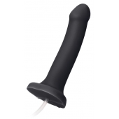 Черный фаллос с имитацией эякуляции Silicon Cum Dildo L - 19,6 см. - Strap-on-me - купить с доставкой в Стерлитамаке