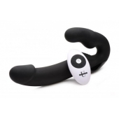 Черный безремневой страпон Urge Silicone Strap On с пультом ДУ - 24 см. - XR Brands - купить с доставкой в Стерлитамаке