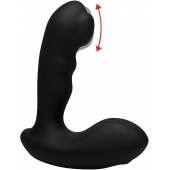 Черный стимулятор простаты Alpha-Pro 7X P-Milker Silicone Prostate Stimulator with Milking Bead - XR Brands - в Стерлитамаке купить с доставкой