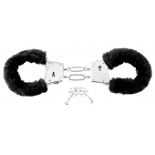 Меховые чёрные наручники Beginner s Furry Cuffs - Pipedream - купить с доставкой в Стерлитамаке
