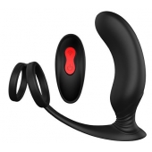 Черный массажер простаты REMOTE P-PLEASER - Dream Toys - в Стерлитамаке купить с доставкой