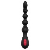 Черный вибромассажер для анальной стимуляции ANAL FLEXI BEADS - 21 см. - Dream Toys