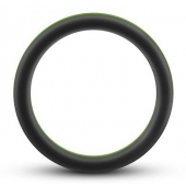 Черно-зеленое эрекционное кольцо Silicone Go Pro Cock Ring - Blush Novelties - в Стерлитамаке купить с доставкой